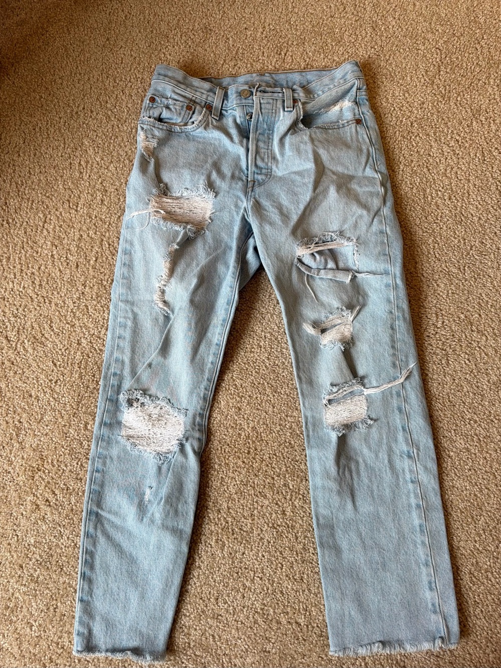 Levi's Light Blue Button-Fly Jeans